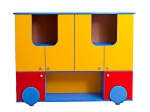 Пассажирский вагончик 1625*366*1204 Цвет: Сочетание желтого и синего
