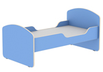 Кровать с бортом, 1200x600x600 светло-синяя