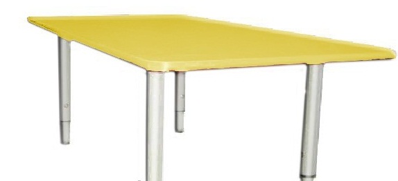 Стол квадратный, регулируемый по высоте "Желтый"