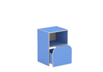Секция 2-ярусная с выкатным ящиком стенки «Антошка» 480x440x700 синий